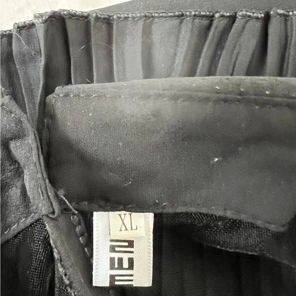 Turn-Down Collar Long Sleeve Pleated Shoulder Blouse XL Black (run Small Like S) - Picture 8 of 8